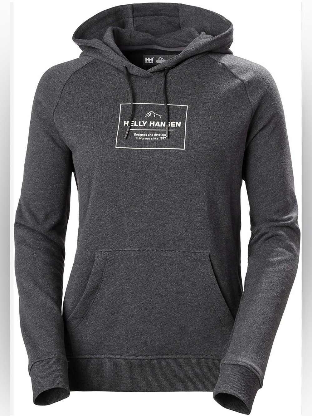 Helly Hansen Women’s F2F Organic Cotton Hoodie Sweater Sz Med Grey Logo Casual